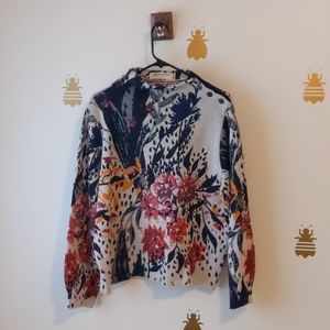 Anthropologie floral sweater